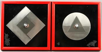 ALEXIUS HUBER, 2 st, aluminium, sign o numr.