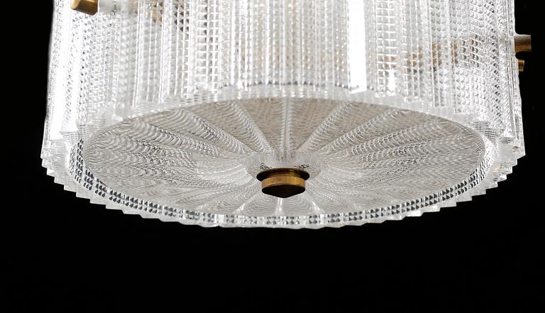 TAKLAMPOR, ett par, Carl Fagerlund, Orrefors, 1900-talets andra hälft, höjd ca 20 cm.