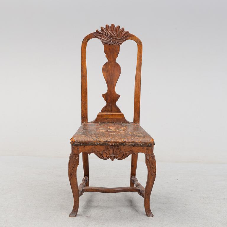 A northern european chair, Louis XV, second half of the 18th century.