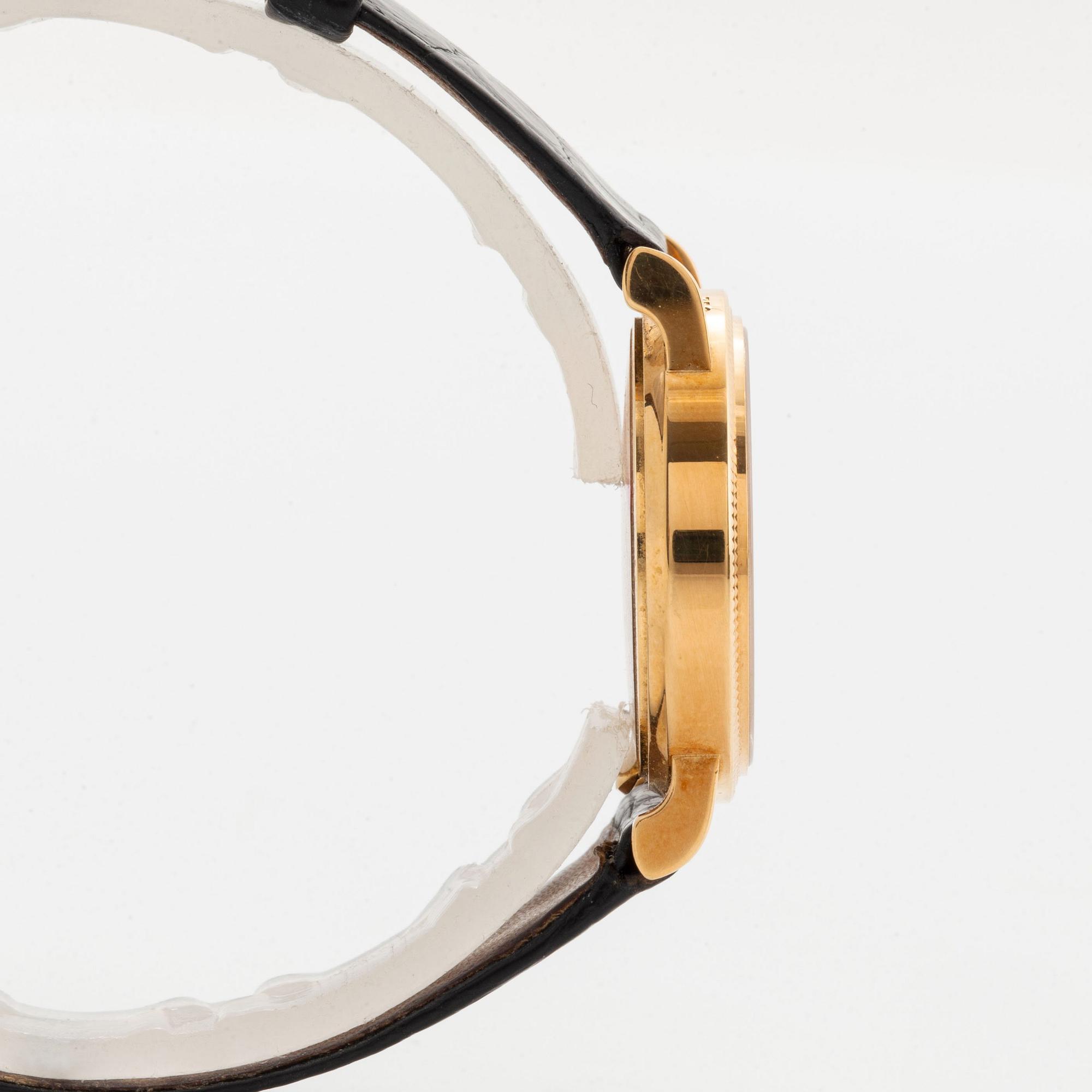 Patek Philippe, Calatrava, "Clous de Paris", wristwatch, 25 mm.