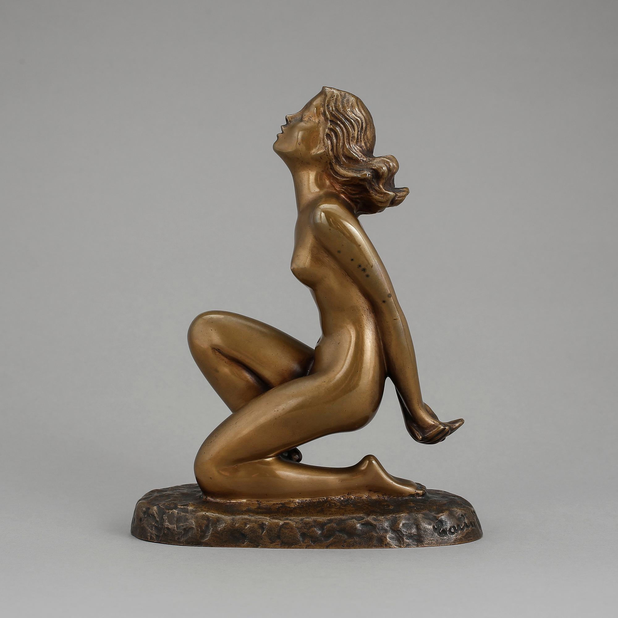 CARIN NILSON, skulptur, brons, signerad.