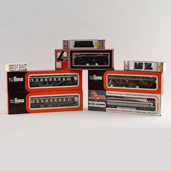 SAMLING MODELLTÅGSDELAR, 16 delar, Lima, Italien.