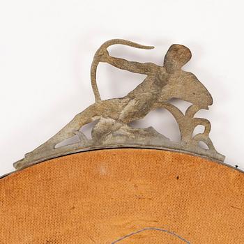 A Swedish grace mirror, pewter, 1920-30's.