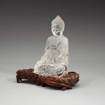 BUDDHA, bergkristall. Qingdynastin (1644-1912).