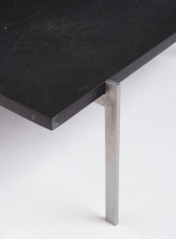 Poul Kjaerholm, a black stone top 'PK61' table, edition E Kold Christensen, Denmark.