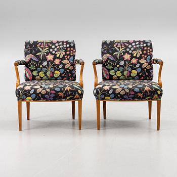 Josef Frank, karmstolar, ett par, modell 969, Firma Svenskt Tenn.