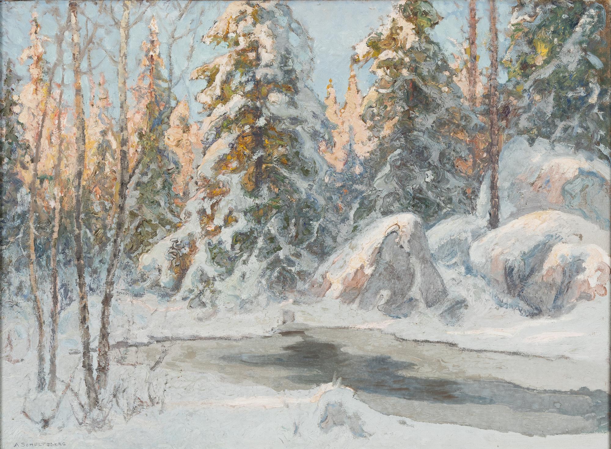 Anshelm Schultzberg, oil on canvas, signed.