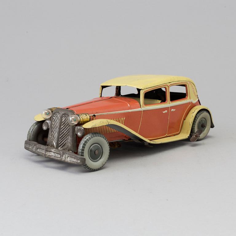 A German tin toy car, 1930's.