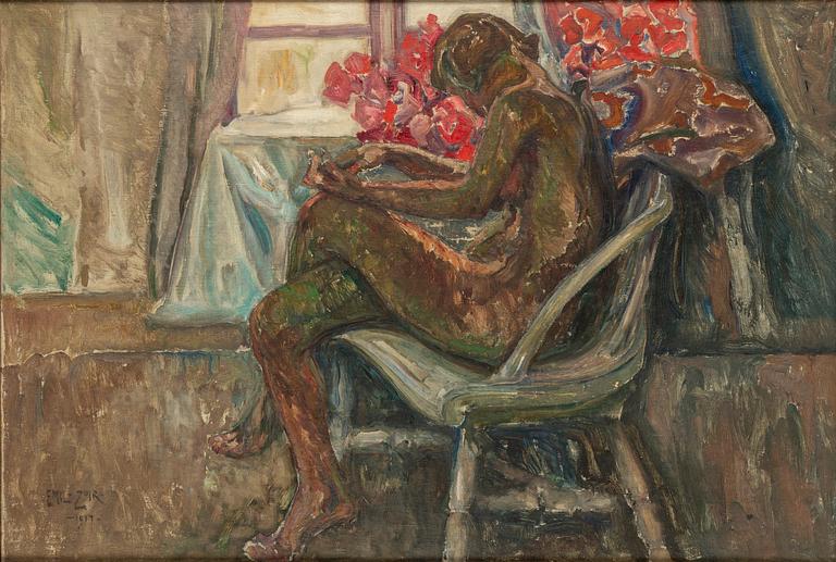 EMILE ZOIR, oil on canvas, signed and dated 1917.