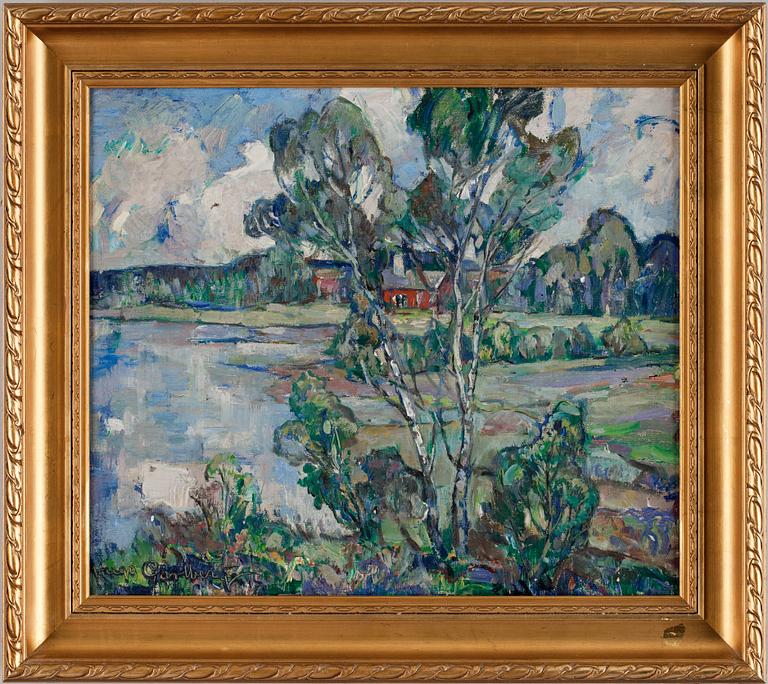 HUGO CARLBERG, olja på duk, sign.