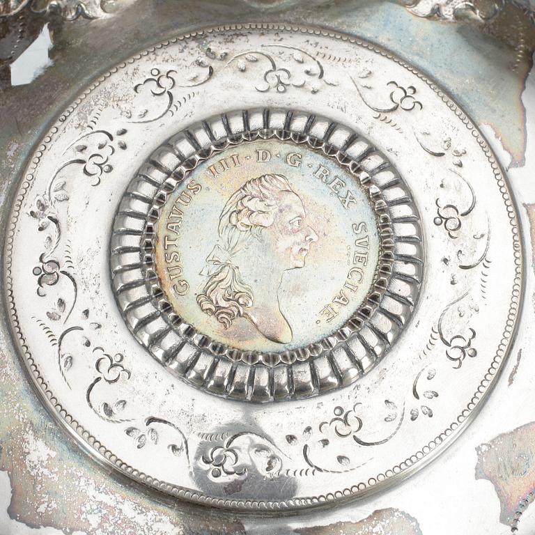 DRYCKESKANNA, silver, barockstil, GAB, Stockholm, 1937. Vikt ca 1246g.