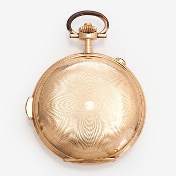 Nestor Delevaux, fickur, savonett, minutrepeter, kronograf, 62,5 mm.