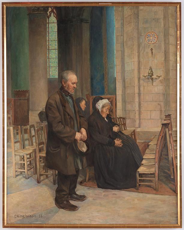 Carl Wilhelmson, "Under mässan. I St. Germain des Près" (At mass. In St. Germain des Près).