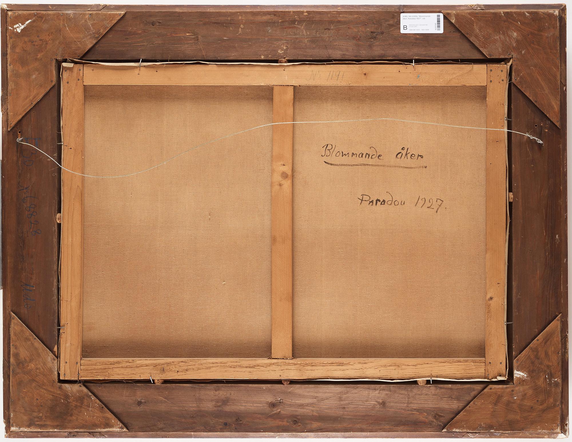 Axel Nilsson, "Blommande åker, Paradou".