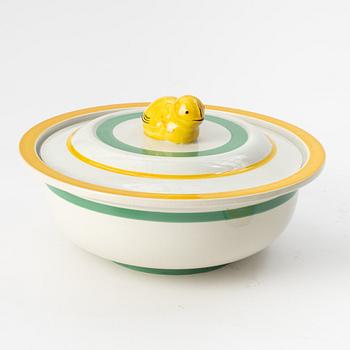 Wilhelm Kåge, a 'Kyckling' (Chicken) 18 pieces creamware service, Gustavsberg, Sweden, 1930's.