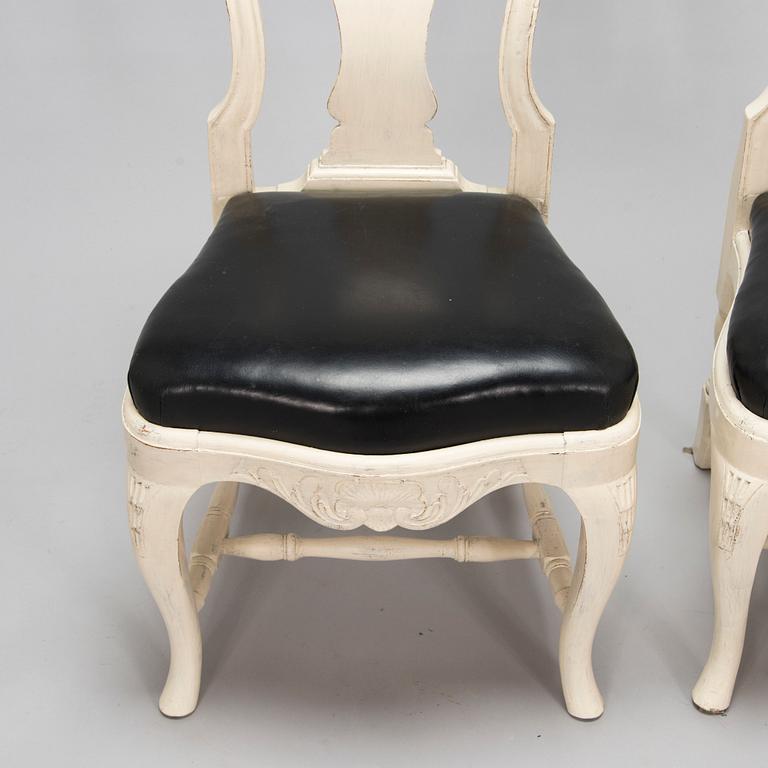 A pair of Rococo style chairs, early 20th century.