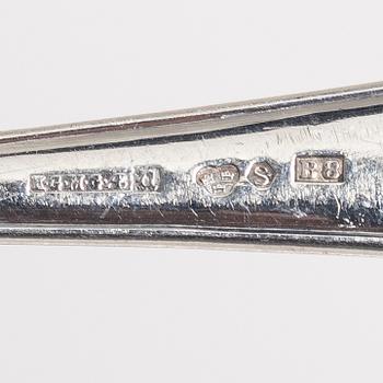 Cutlery service, 112 pieces "Swedish Pointed", various manufacturers, first half of the 20th century, with a fitted case.