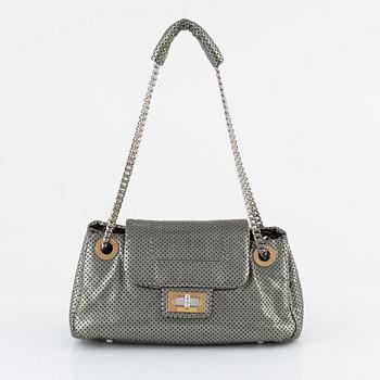 Chanel, a perforated metallic leather bag, 2006-2008.