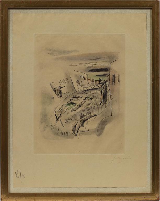 JULES PASCIN, etsningar, 2 st, sign.