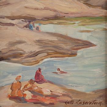 Lotte Laserstein, Bathing on the cliffs.