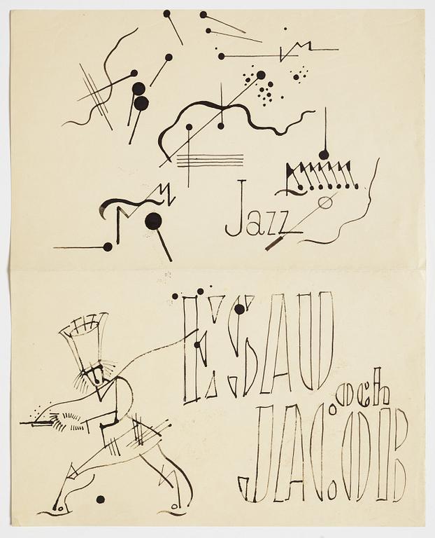 GÖSTA ADRIAN-NILSSON, indian ink on paper, unsigned.