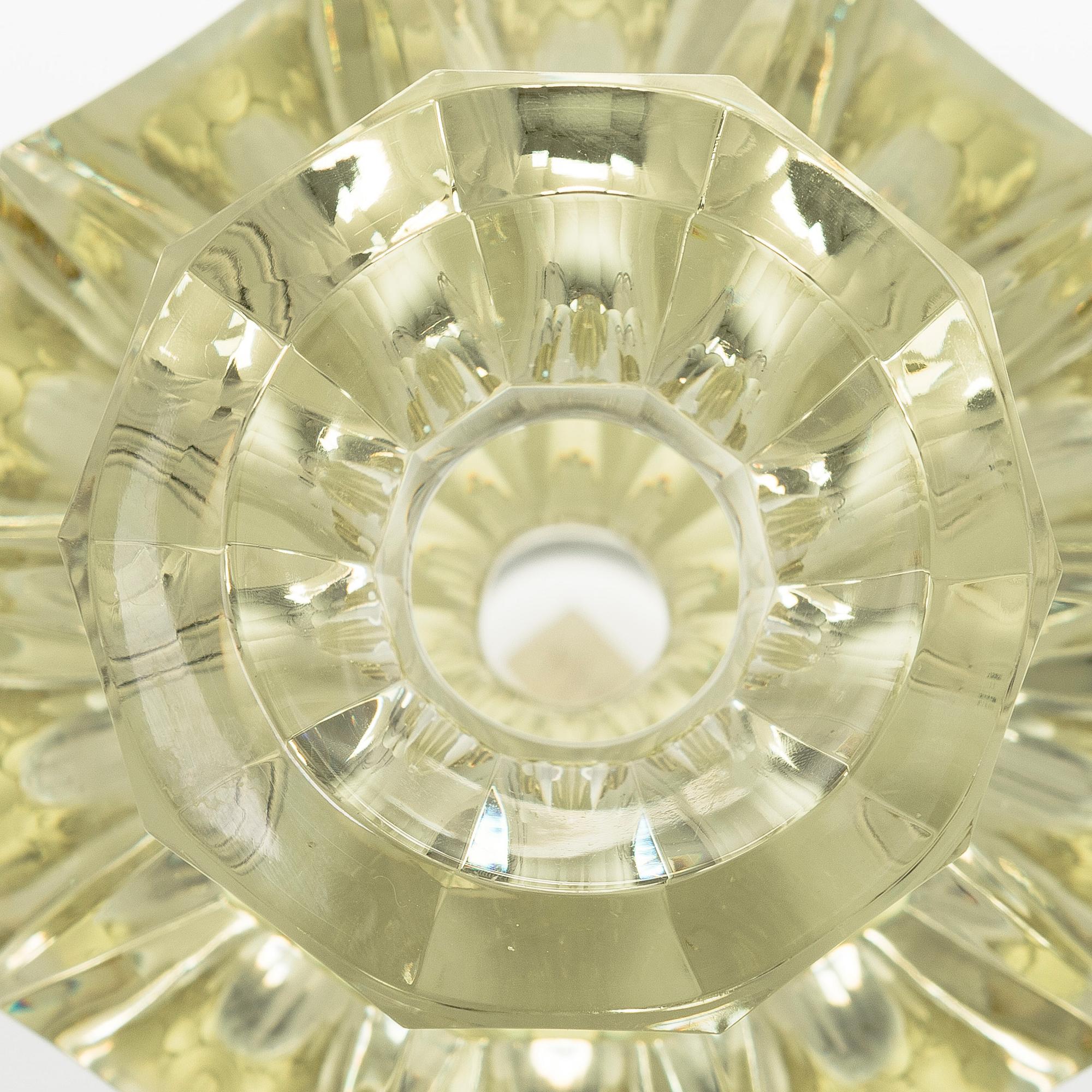 Aimo Okkolin, a 'Lighthouse' vase signed Aimo Okkolin Riihimäen Lasi Oy.