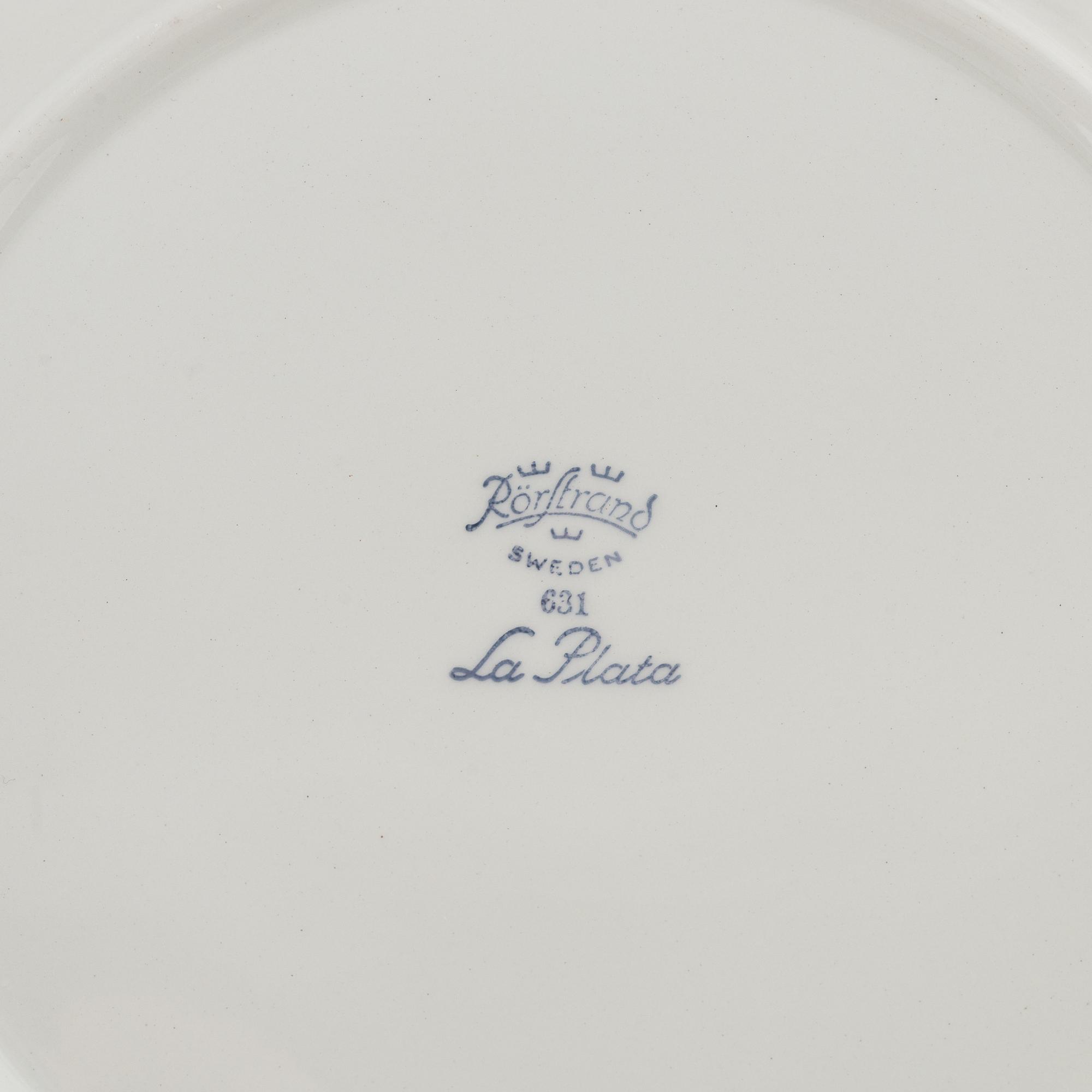 19 plates, 'La Plata', Rörstrand.