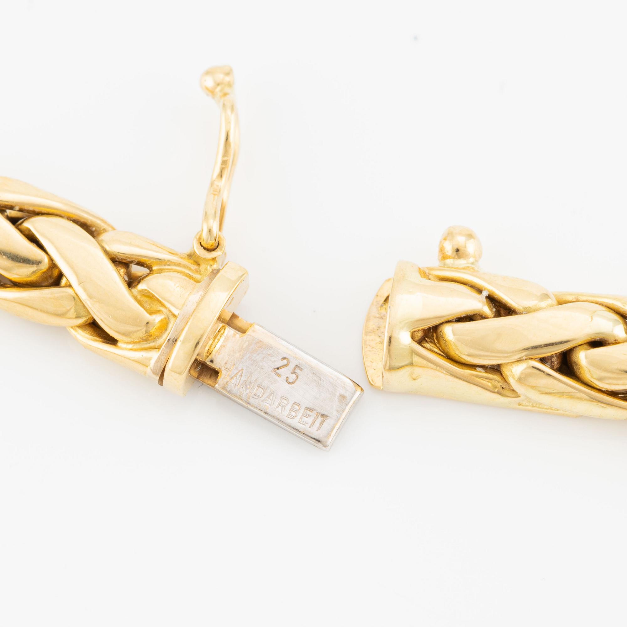 Collier/armband med en rund briljantslipad diamant ca 0.35 ct.
