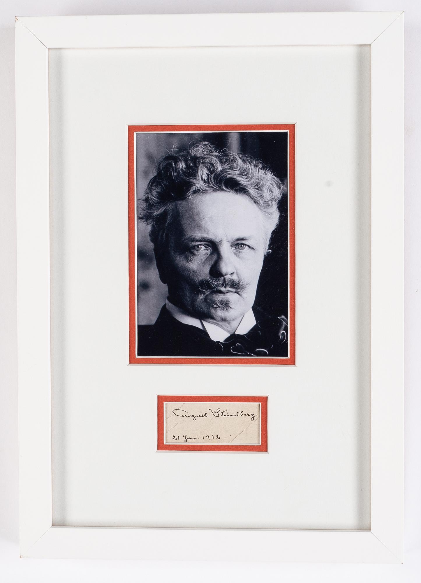 August Strindberg, autograph, dated 21 Jan, 1912.