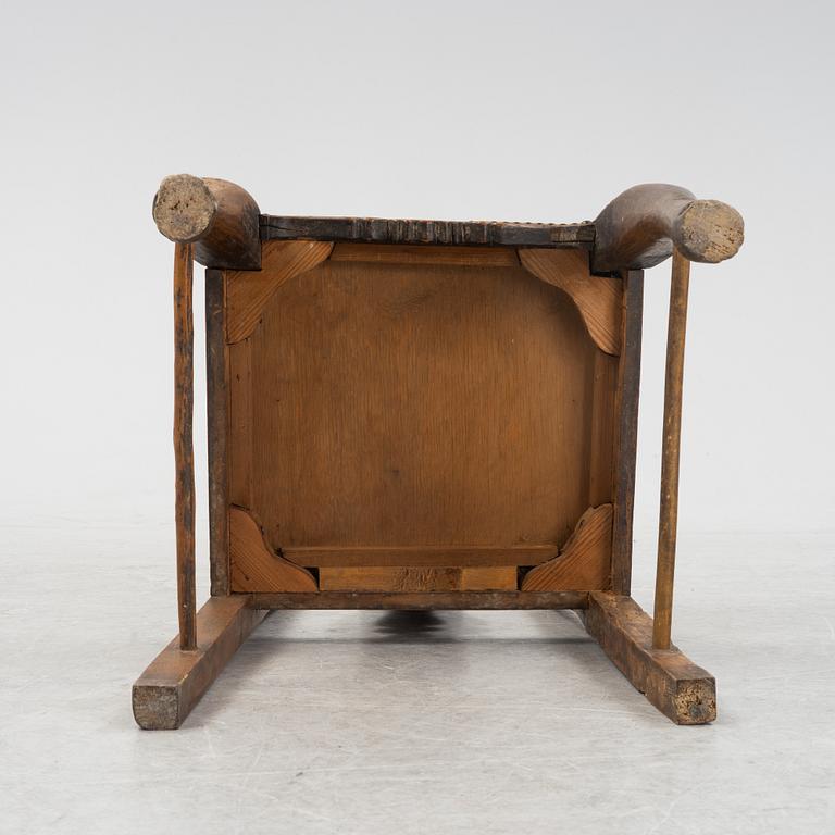 An oak  'crownchair', dated 1781,