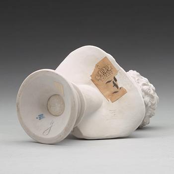 SKULPTURBYST, parian. Kunglig dansk, 1800-tal.