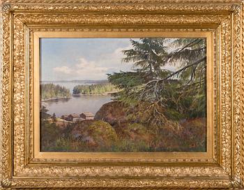 Johan Elis Kortman, Forest view at the shore.