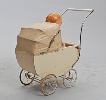 DOCKVAGN med DOCKOR, 4 st. 1940-tal.