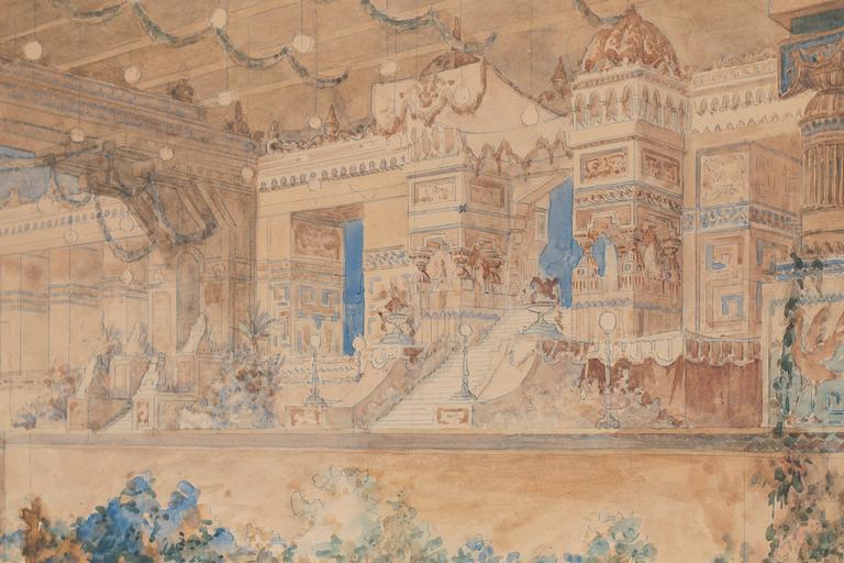 Carl Ludwig Grabow, theatre sketch.