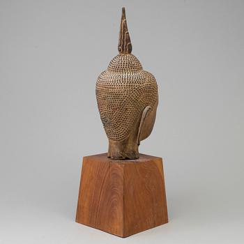 A bronze head of Buddha, Thailand, first half of the 20th Century.