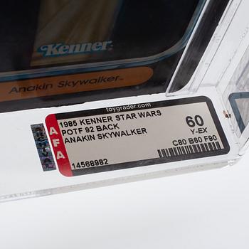 STAR WARS, Anakin Skywalker, POTF, 92 back, AFA 60 Y-EX, Kenner 1985.
