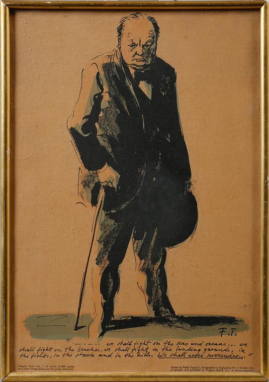 FELIKS TOPOLSKI, efter, färglitografi, signerad i tryck.