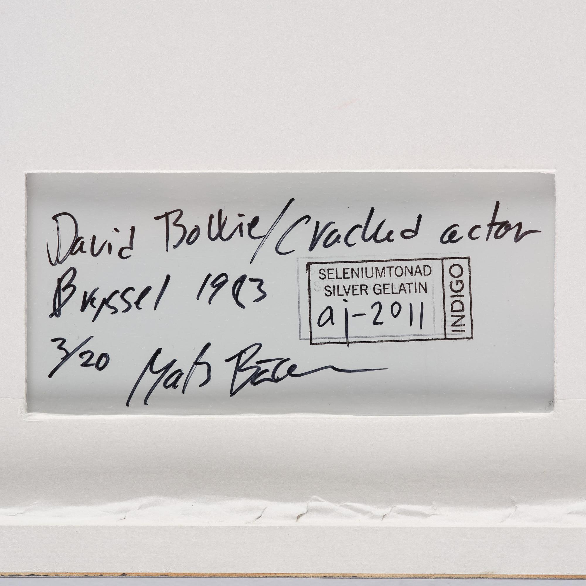 Mats Bäcker, "David Bowie/Cracked actor, Bryssel, 1983".