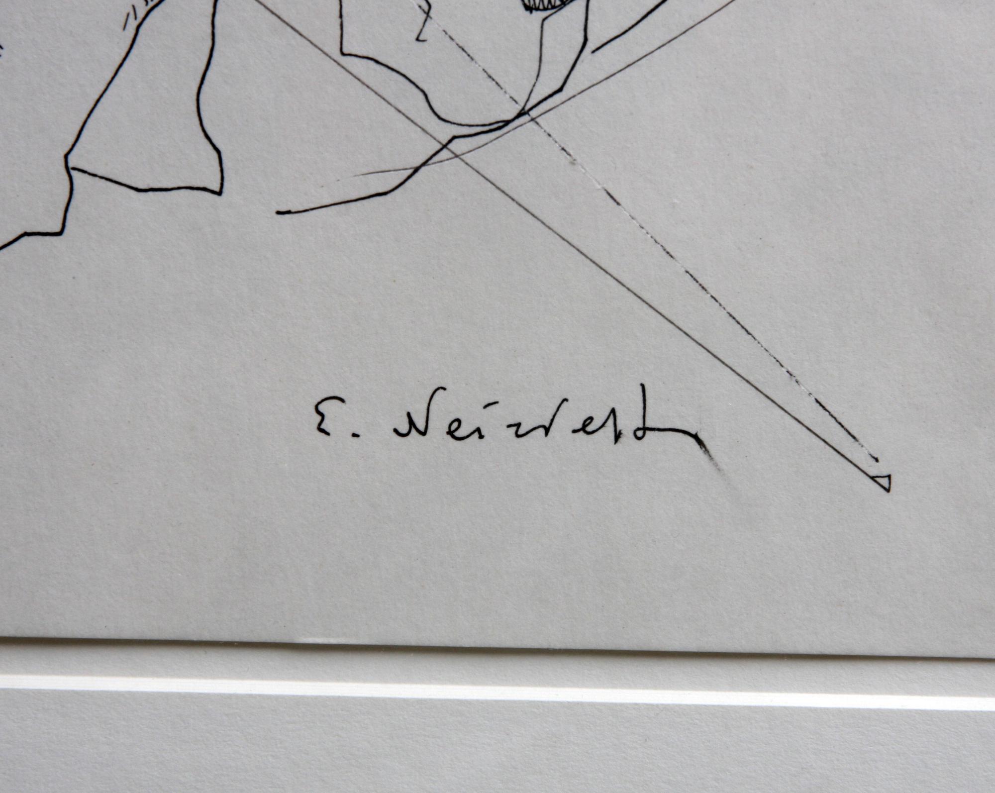 ERNST NEIZVESTNY, tuschteckning, sign.