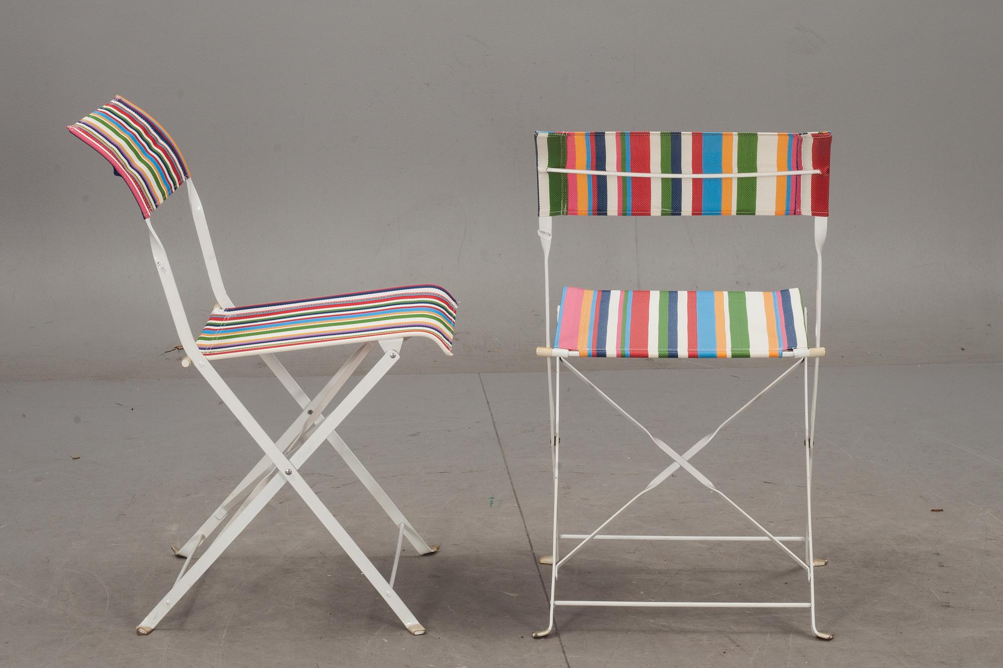 TRÄDGÅRDSTOLAR, 4 st. "Dune". Designad av Pascal Mourgue för Fermob.