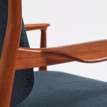 Finn Juhl, a "FD 136" easy chair, France & Daverkosen, Denmark, 1950s.