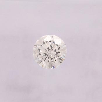 A round brilliant-cut diamond 0.50 ct with HRD Antwerp certificate.