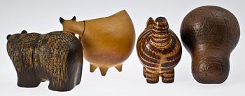 FIGURINER, 4 st, keramik, Lisa Larson Gustavsberg.