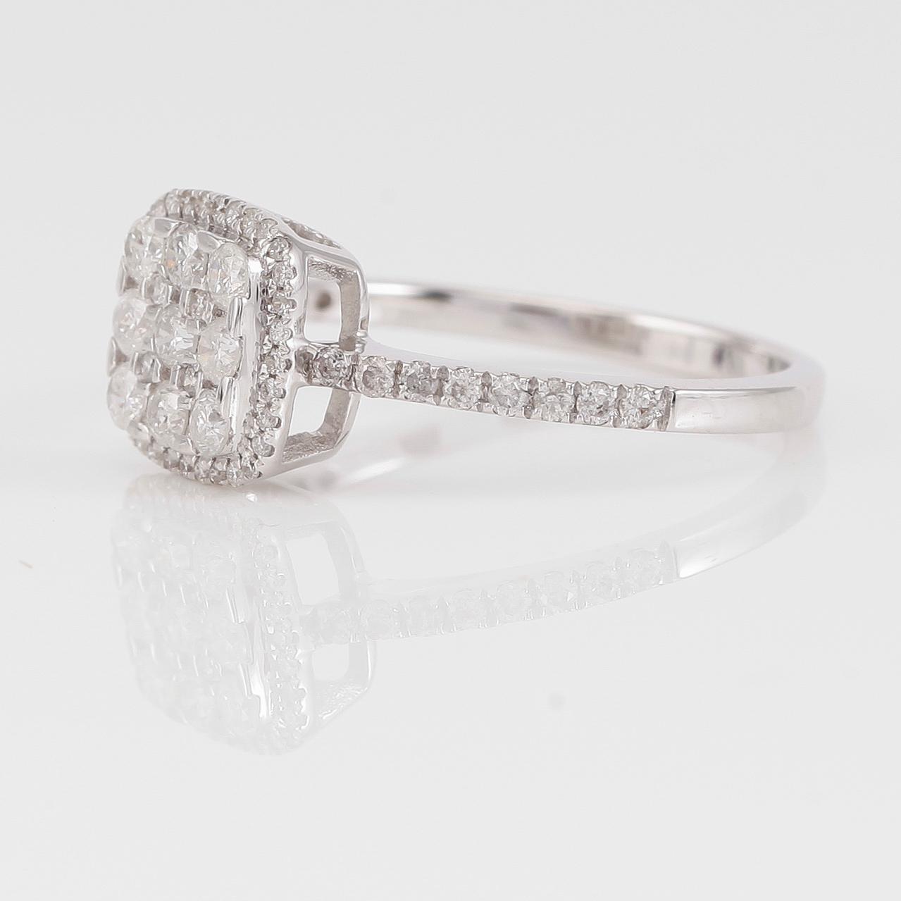RING, 18K vitguld och diamanter tot ca 0.48 ct.