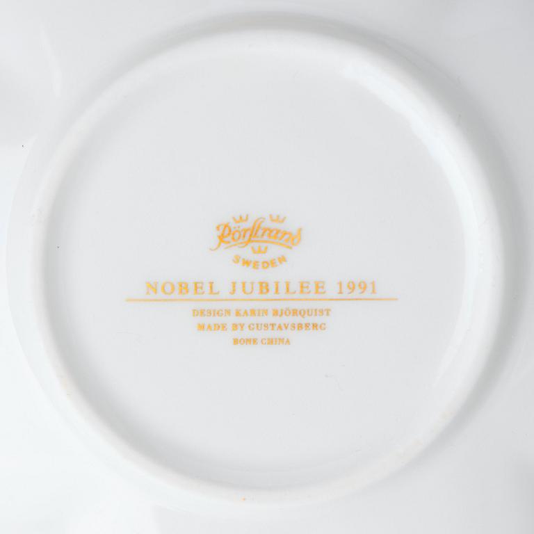 Karin Björquist, a 54 pieces "Nobel" bone china dinner service, Rörstrand post 1991.