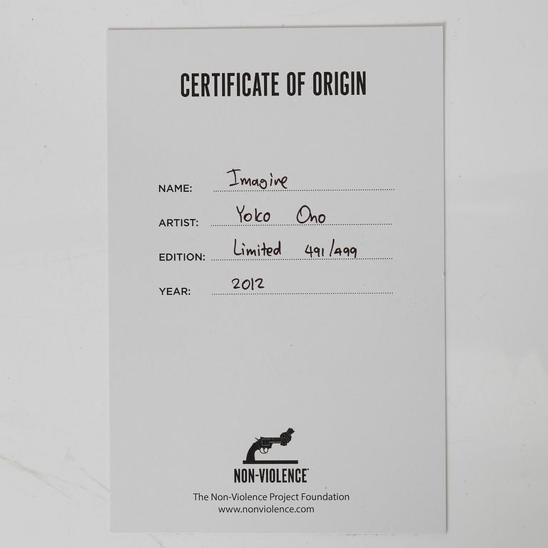 Yoko Ono, Non-Violence Art Project & Yoko Ono, "Imagine".
