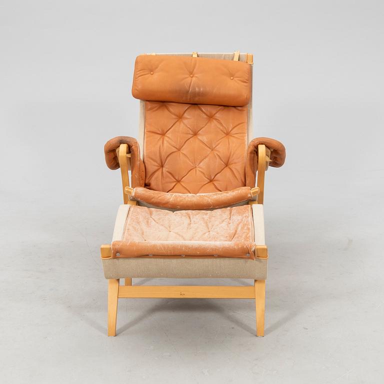 Bruno Mathsson, armchair with footstool, "Pernilla", Dux.