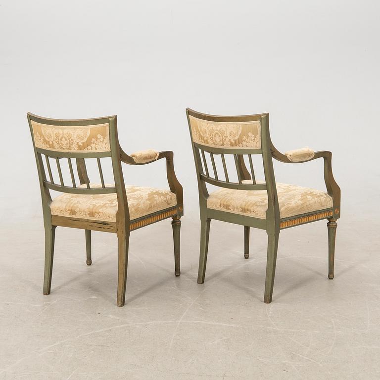 Salon group 3 pcs Gustavian style first half of the 20th century.