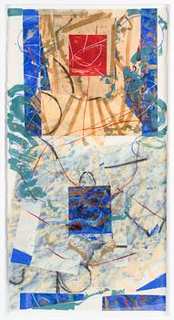Steven Sorman, mixed media with collage signed and dated 1984.