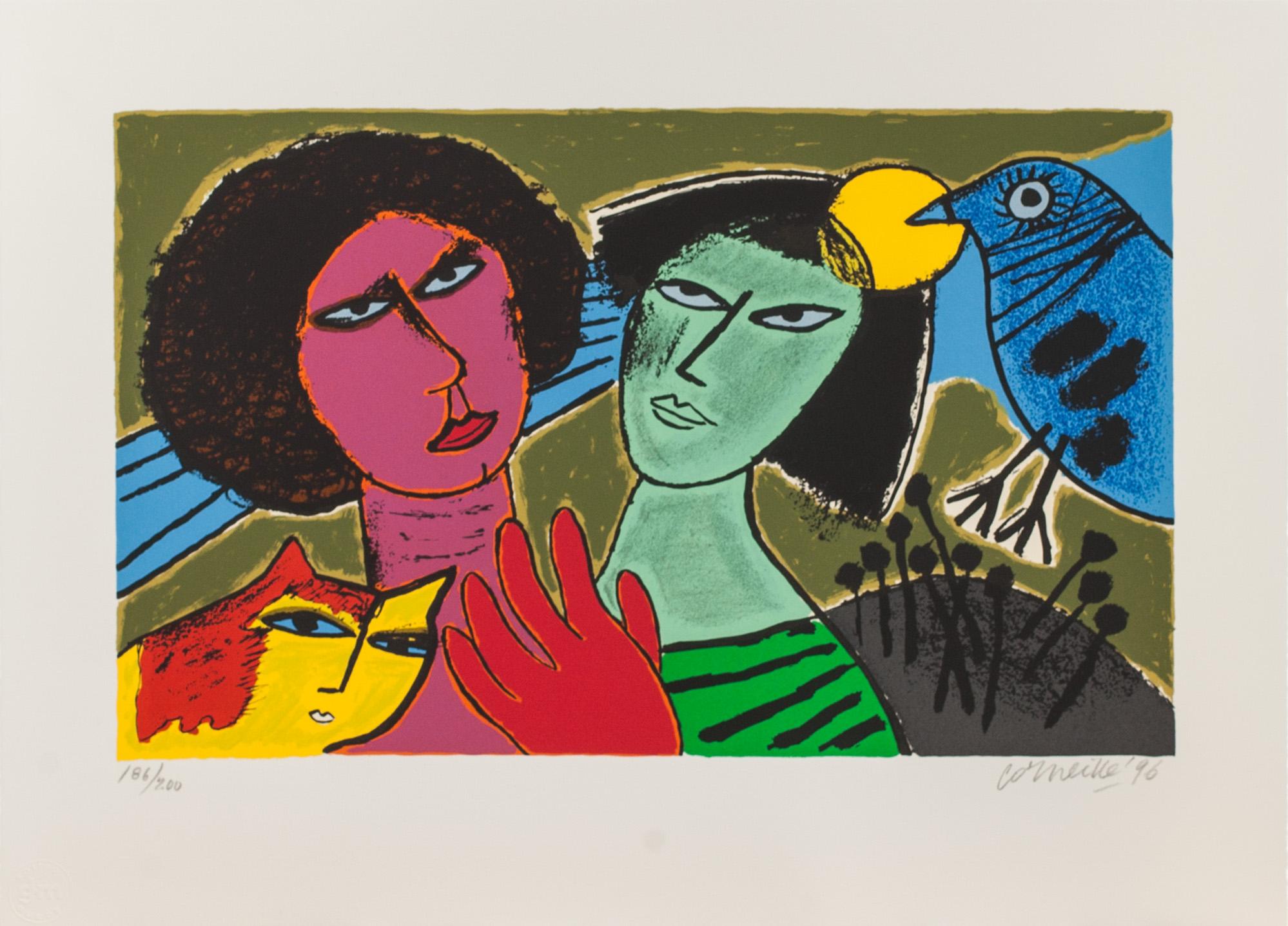 BEVERLOO CORNEILLE, 2 st, färgserigrafier, signerade, numrerade 186/200 och daterade -96.